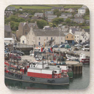 North Atlantic waterfront port of Stromness Coaster