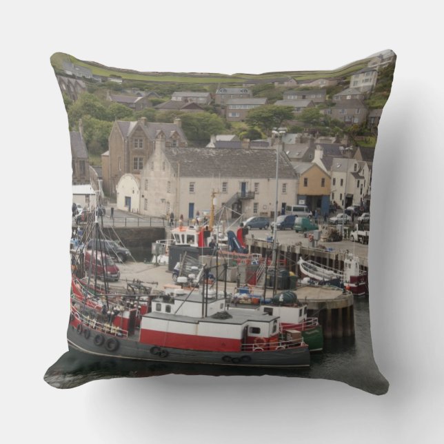 North Atlantic waterfront port of Stromness Cushion (Front)