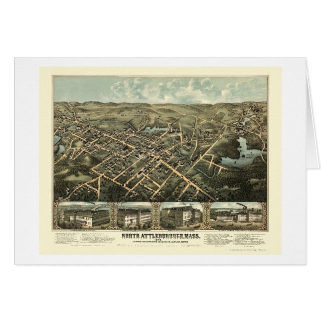 North Attleboro, MA Panoramic Map - 1878 (Front Horizontal)