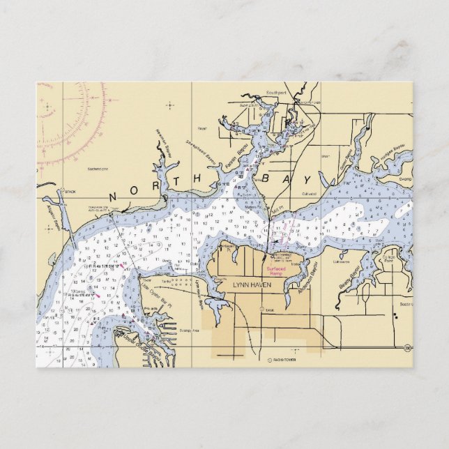 North Bay Lynn Haven, Florida Nautical Chart Card (Front)
