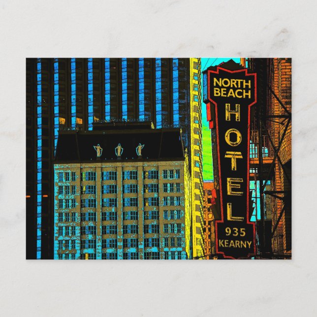 North Beach Hotel Muses Postcard (Front)