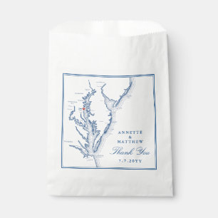 North Beach Maryland Thank You Wedding Favour Bags