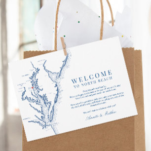 North Beach MD Wedding Welcome and Itinerary Thank You Card