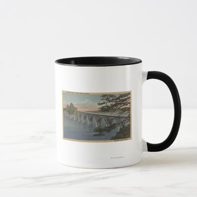 North Bend, Oregon - Coos Bay Bridge View Mug (Right)