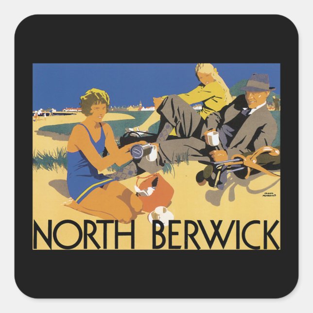 North Berwick Square Sticker (Front)