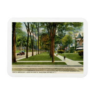 North Broadway, Saratoga Springs, NY Vintage Magnet