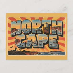 North Cape PEI Lighthouse Red Cliffs Reef Art Postcard