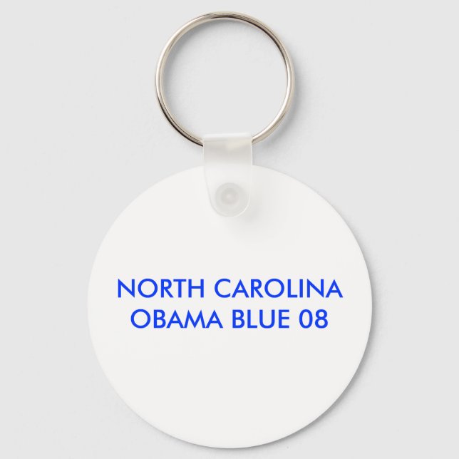 NORTH CAROLINA 08 OBAMA BLUE KEY RING (Front)