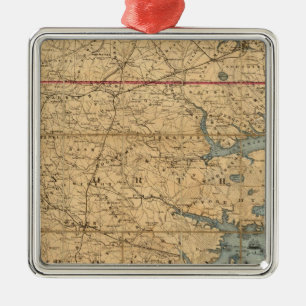 North Carolina 2 Metal Tree Decoration