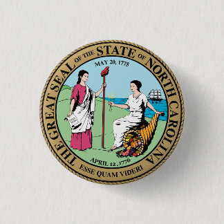 North Carolina 3 Cm Round Badge
