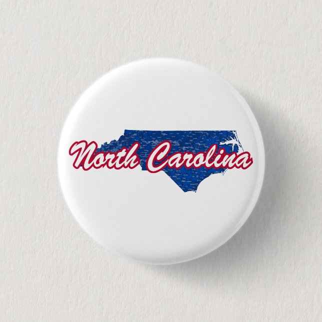 North Carolina 3 Cm Round Badge (Front)