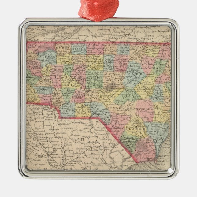 North Carolina 8 Metal Tree Decoration (Front)