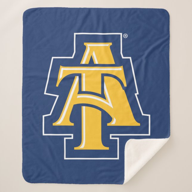 North Carolina A&T State University | A Logo Sherpa Blanket (Front)
