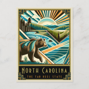 North Carolina Art Deco Postcard