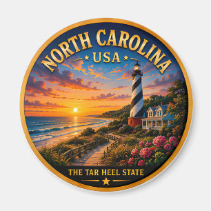 North Carolina Beach Vacation Memories 🟡 Magnet