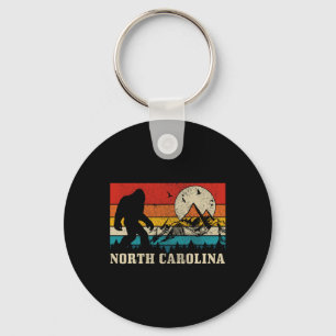 North Carolina Bigfoot Vintage Mountains Hiking Ca Key Ring