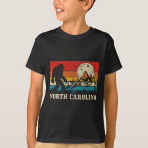 North Carolina Bigfoot Vintage Mountains Hiking Ca T-Shirt
