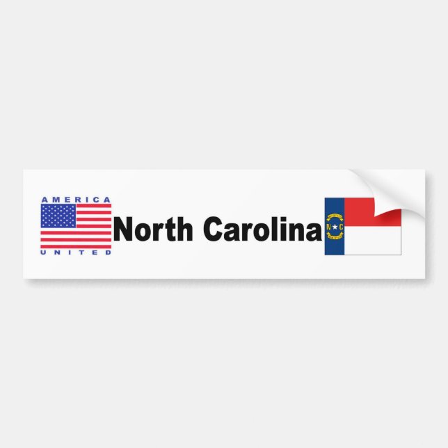 North Carolina Bumper Sticker (Front)