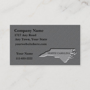 North Carolina Business card carved stone look