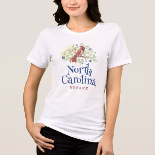 North Carolina Cardinal and Blueberries  T-Shirt Tri-Blend Shirt