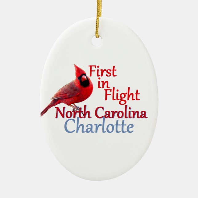 NORTH CAROLINA CERAMIC TREE DECORATION (Front)
