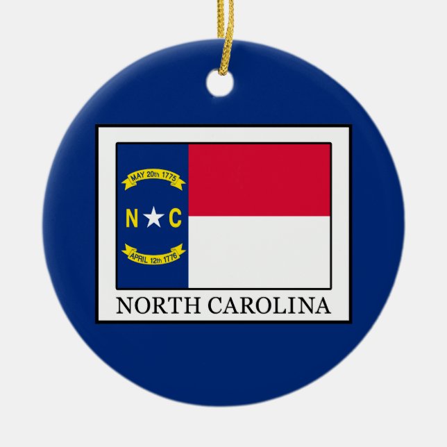 North Carolina Ceramic Tree Decoration (Front)