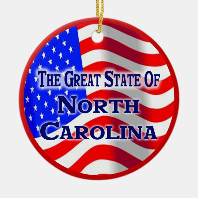 North Carolina Ceramic Tree Decoration (Front)