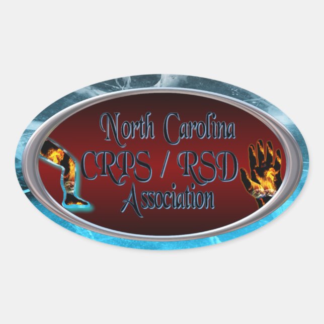 North Carolina CRPS/RSD Association Oval Logo Sticker (Front)