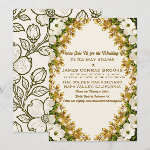 North Carolina Dogwood Wedding Invitation