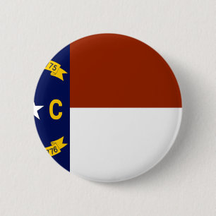 North Carolina Flag 6 Cm Round Badge