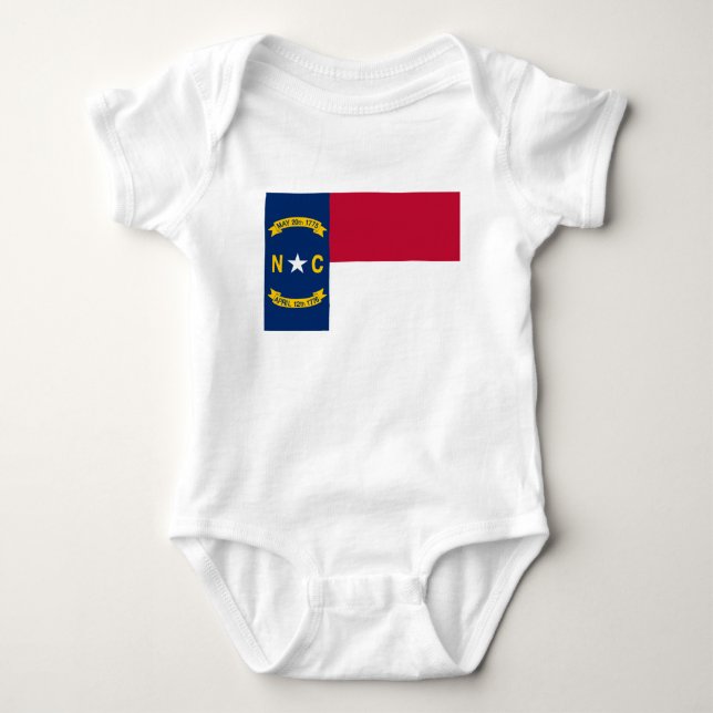 North Carolina Flag Baby Bodysuit (Front)