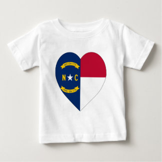 North Carolina Flag Heart Baby T-Shirt