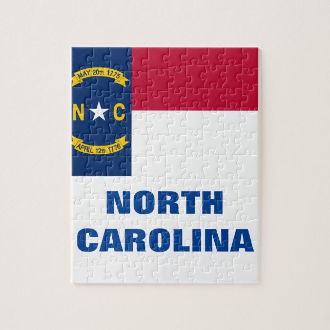 NORTH CAROLINA FLAG JIGSAW PUZZLE (Vertical)
