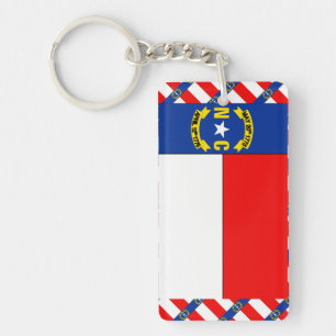 NORTH CAROLINA Flag Key Ring