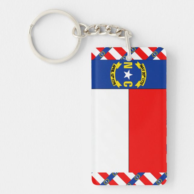 NORTH CAROLINA Flag Key Ring (Front)