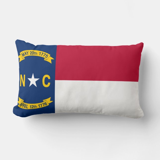North Carolina Flag Lumbar Cushion (Front)