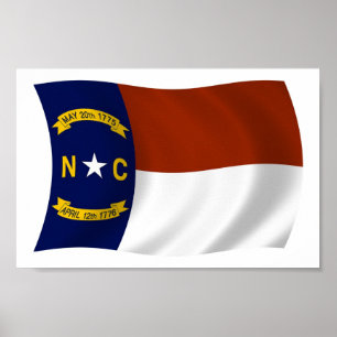 North Carolina Flag Poster Print