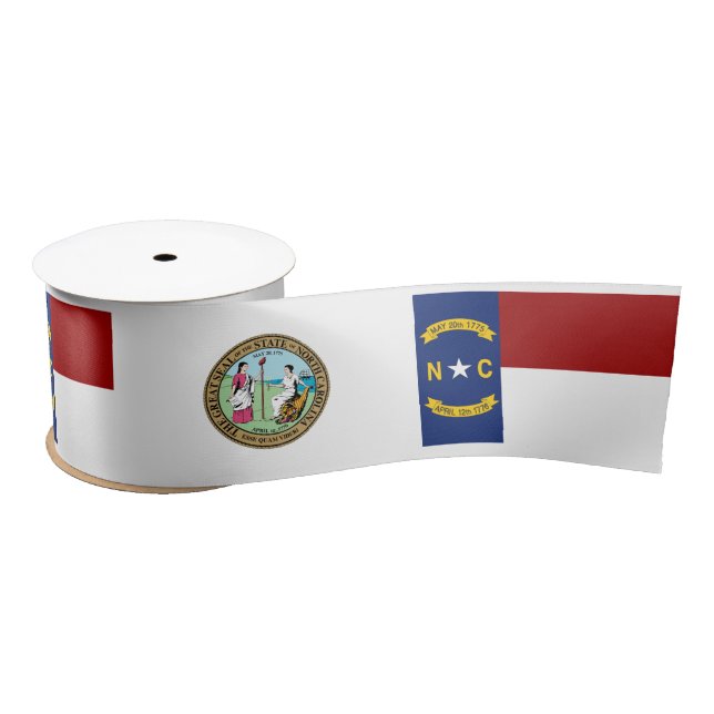 North Carolina flag  Satin Ribbon (Spool)