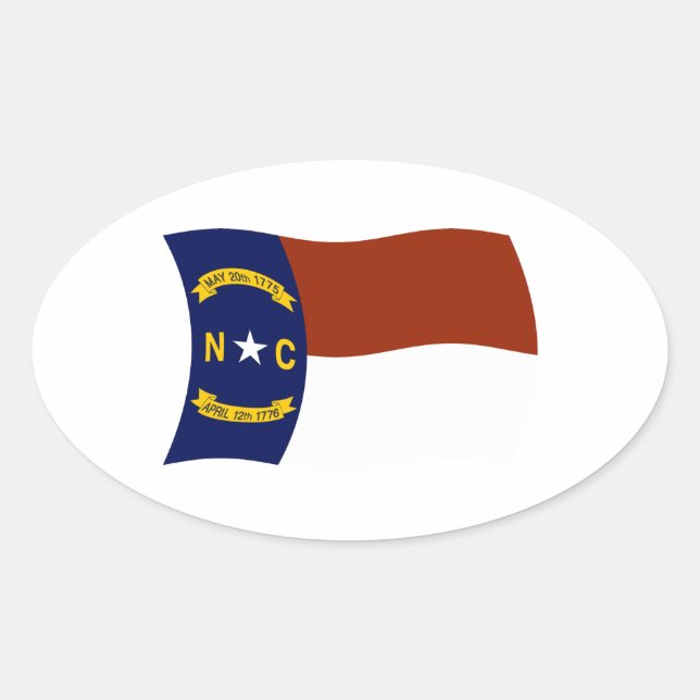 North Carolina Flag Sticker (Front)