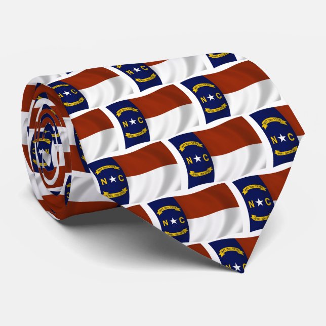 North Carolina Flag Tie (Rolled)