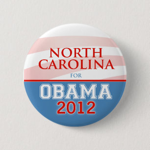 NORTH CAROLINA for Obama 2012 6 Cm Round Badge