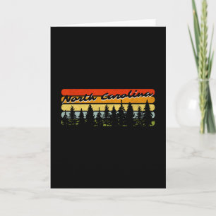 North Carolina Forest Sunset Trees Cabin Theme Sou Card