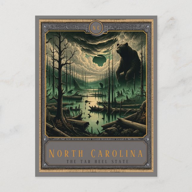 North Carolina | Gothic Art Postcard (Front)