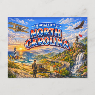 North Carolina Greetings Postcard