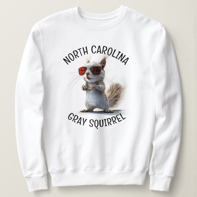 North Carolina Grey Squirrel Sweatshirt (Design Front)