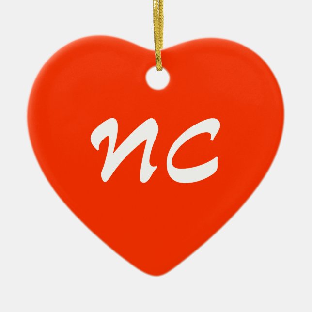 North Carolina Heart Ornament (Front)