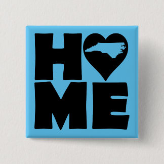 North Carolina Home Heart State Button Badge Pin