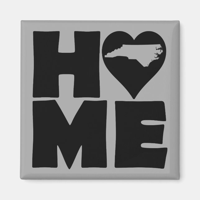 North Carolina Home Heart State Fridge Magnet (Front)