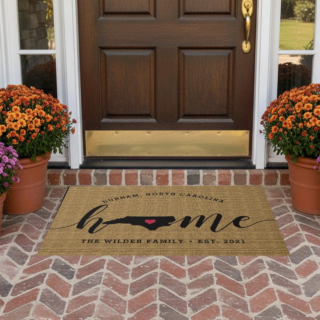 North Carolina Home State Personalised Doormat (Creator Uploaded)
