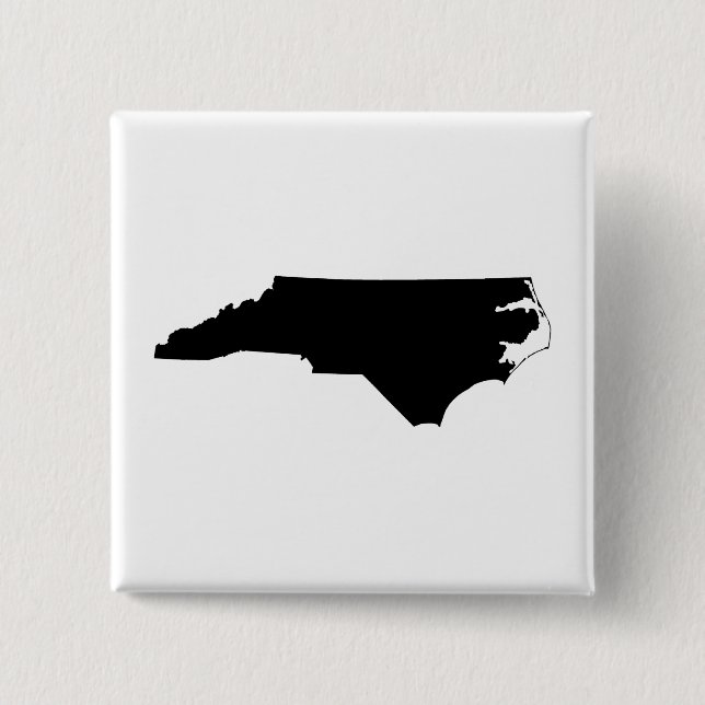 North Carolina in Black and White 15 Cm Square Badge (Front)
